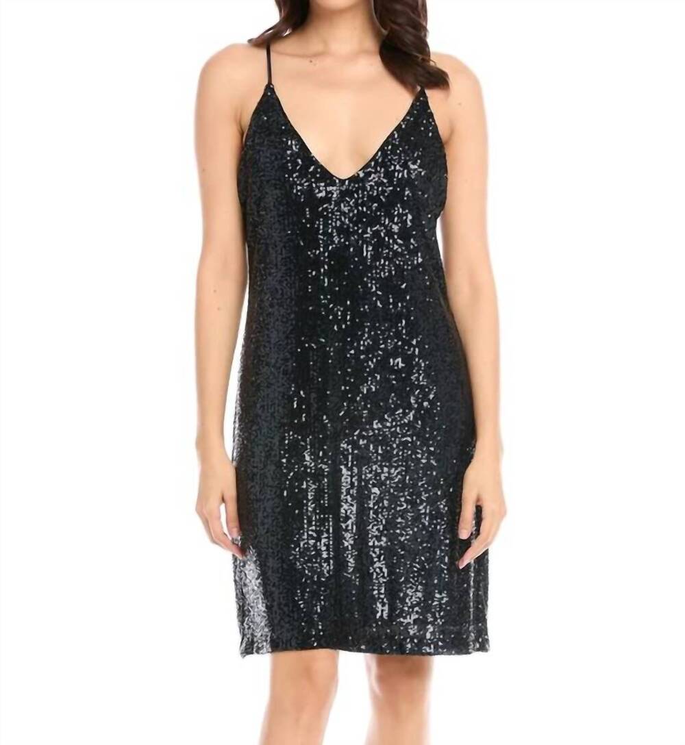 NEW FIFTEEN TWENTY sequin slip dress in navy